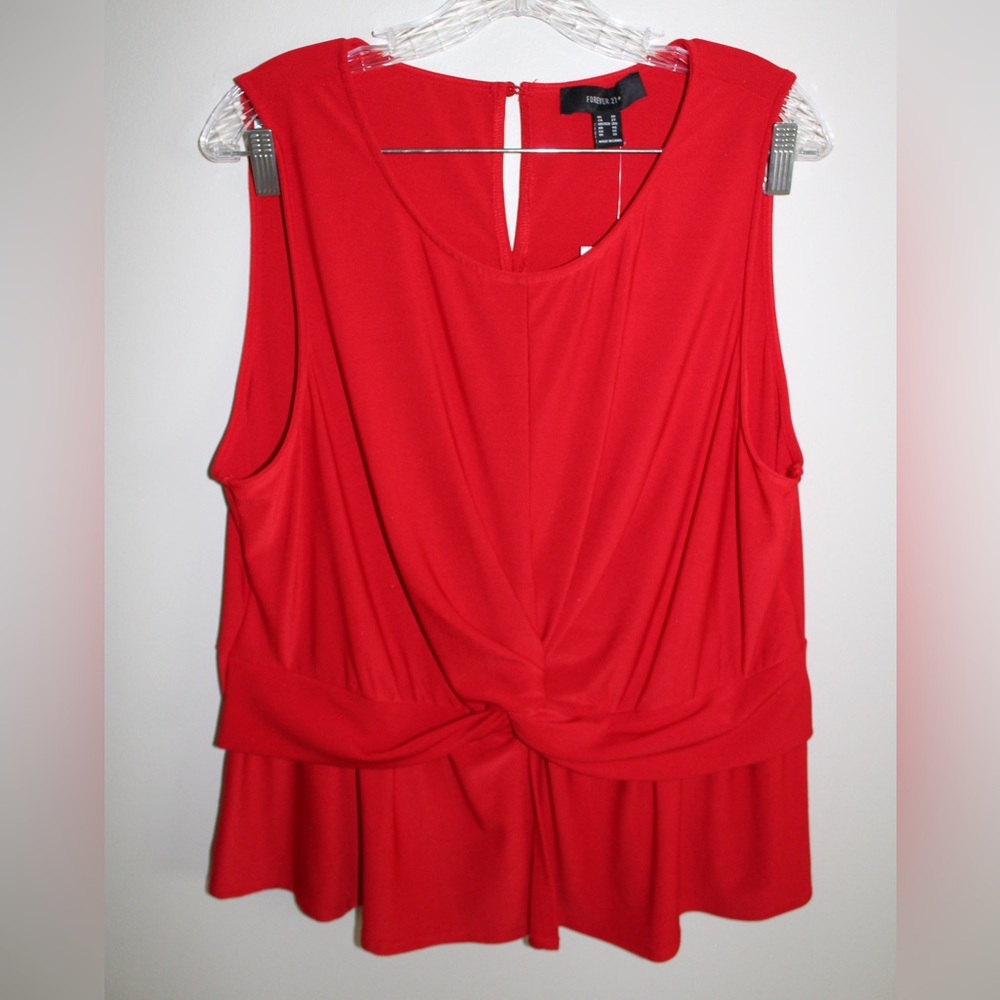 Forever 21 Red Peplum Top